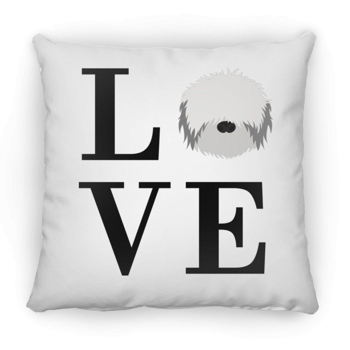 Love Bearded Collie Indoor Throw Pillow - Cover With Pillow Insert - Barky  Things