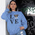 Boxer LOVE Pullover Sweatshirt Carolina Blue S - Barky Things