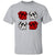 Bulldog Red White Faces Short Sleeve T-Shirt Sport Grey S - Barky Things