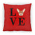 Chihuahua Love Indoor Throw Pillow - Cover With Pillow Insert 16.5" x 15.5" Red - Barky Things