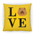 Chow Chow Love Indoor Throw Pillow - Cover With Pillow Insert 16.5" x 15.5" Gold - Barky Things