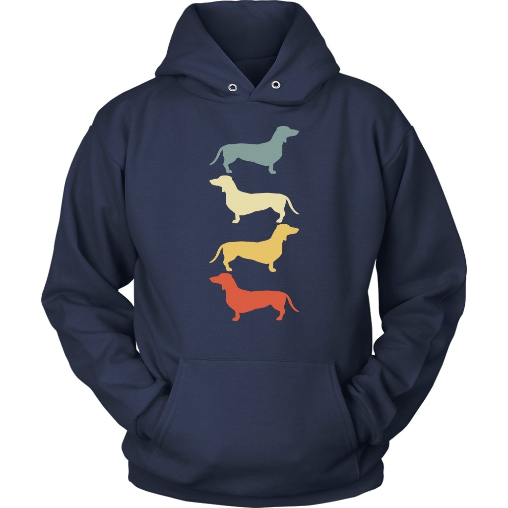 Dachshund Hoodie Unisex Hoodie Navy S - Barky Things