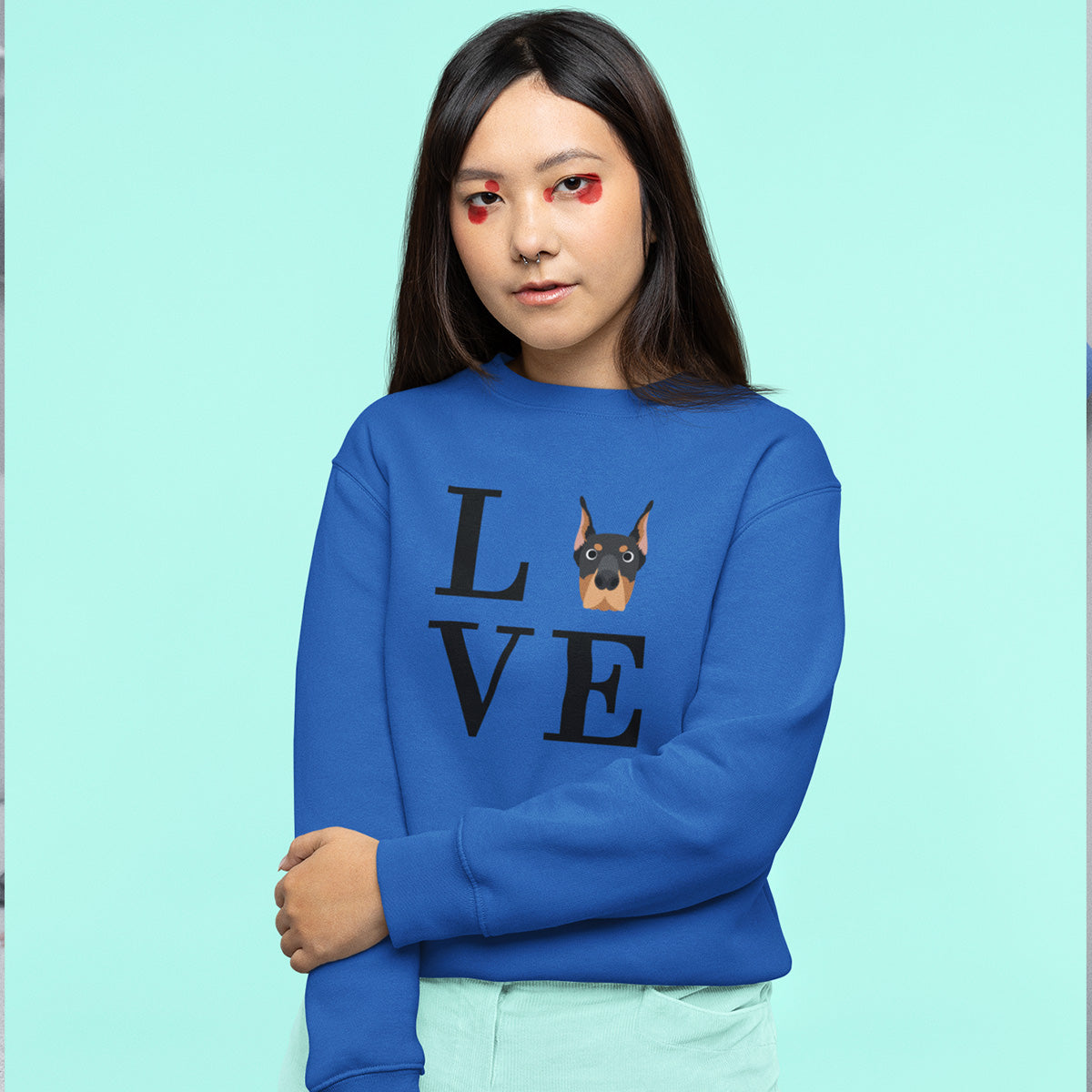 Women's Doberman Pinscher LOVE Sweatshirt