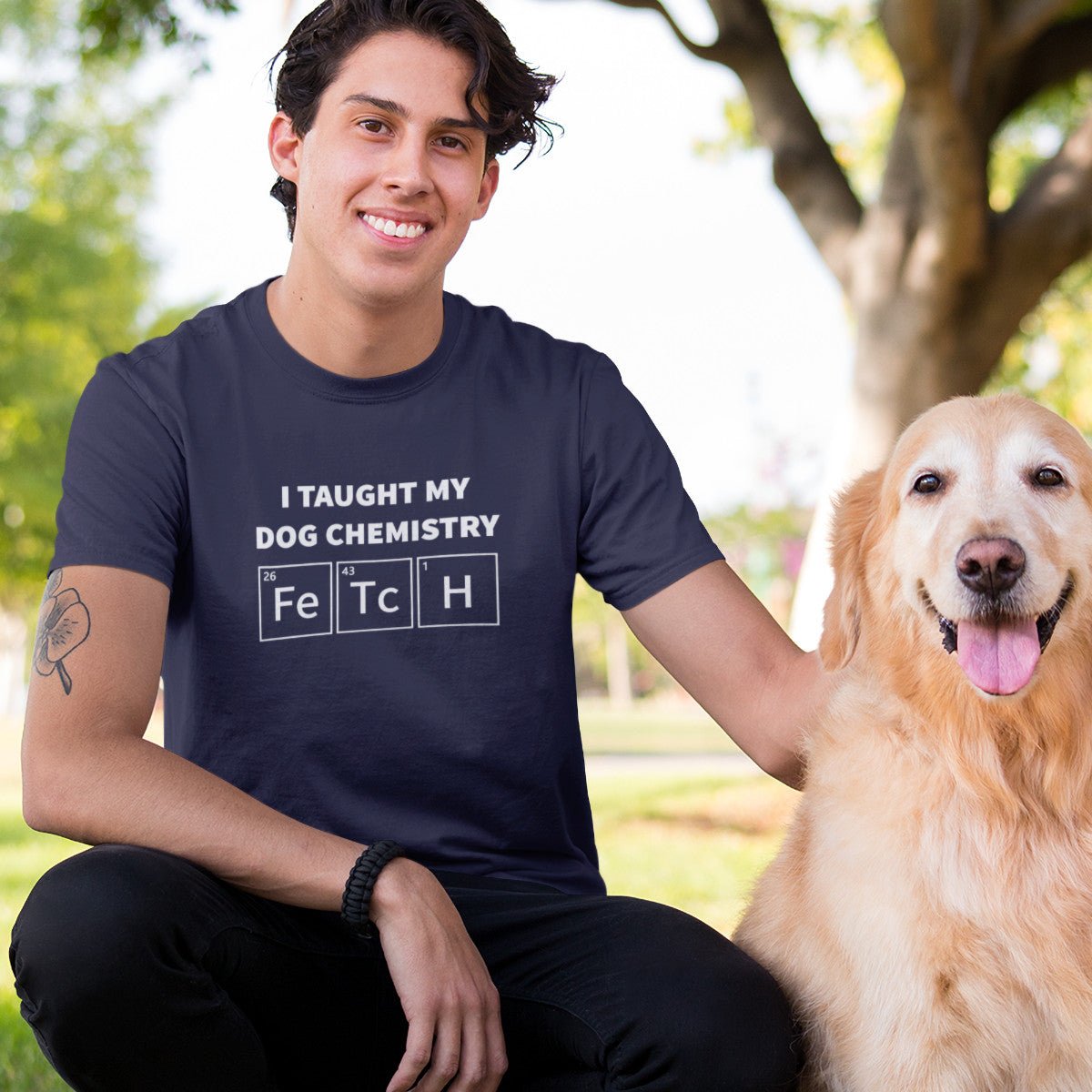 Dog Chemistry Short Sleeve T-Shirt Navy X-Small - Barky Things