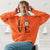 Finnish Lapphund LOVE Pullover Sweatshirt Orange S - Barky Things