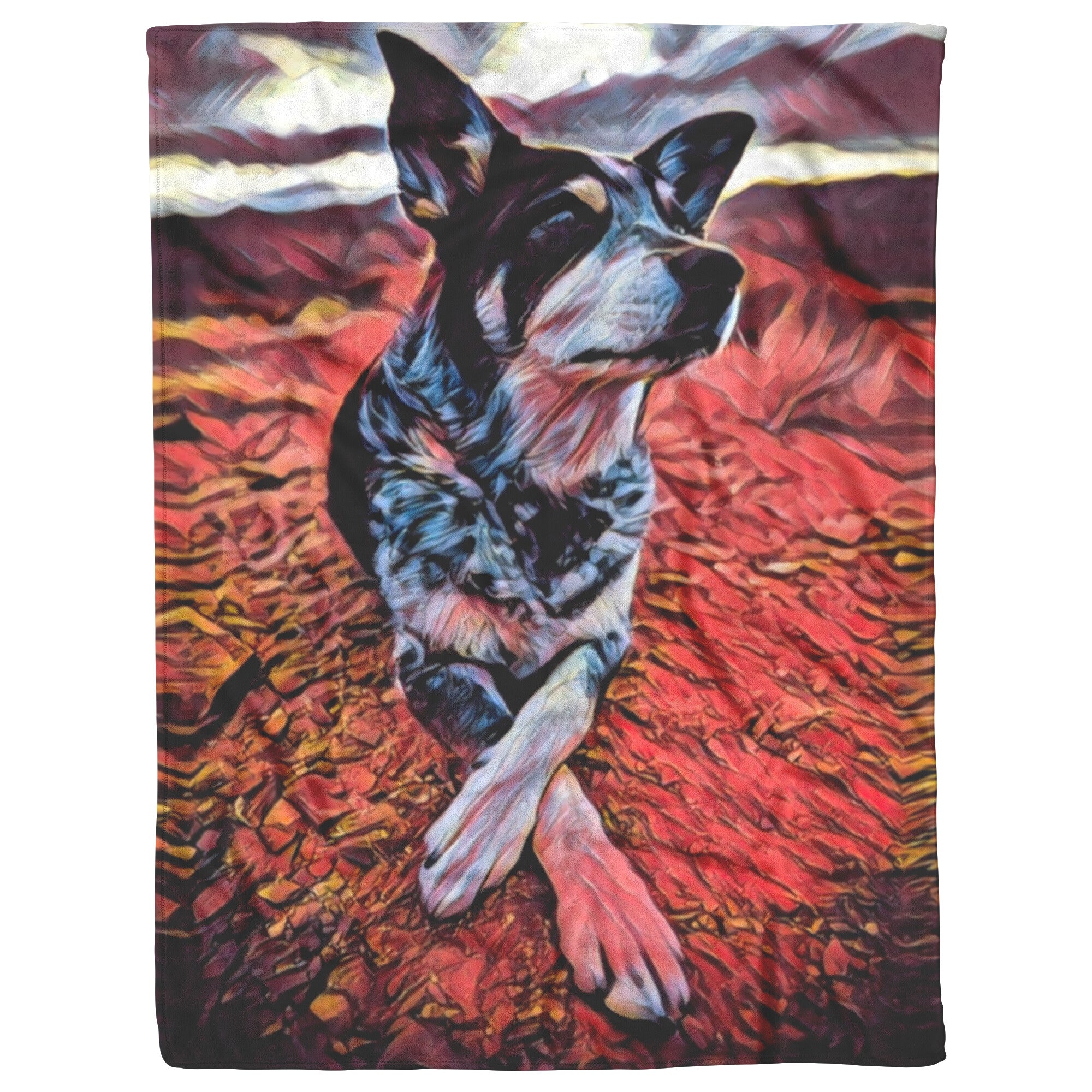 Personalized Blanket With Custom Portrait Of Your Dog 30x40 Fleece - Barky Things