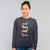 Pullover Crewneck Sweatshirt For Kids With Four Dachshunds Retro Colors Youth Crewneck Sweatshirt Navy XS - Barky Things