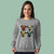 Pullover Crewneck Sweatshirt Pug Faces Retro Colors Crewneck Sweatshirt Sport Grey S - Barky Things