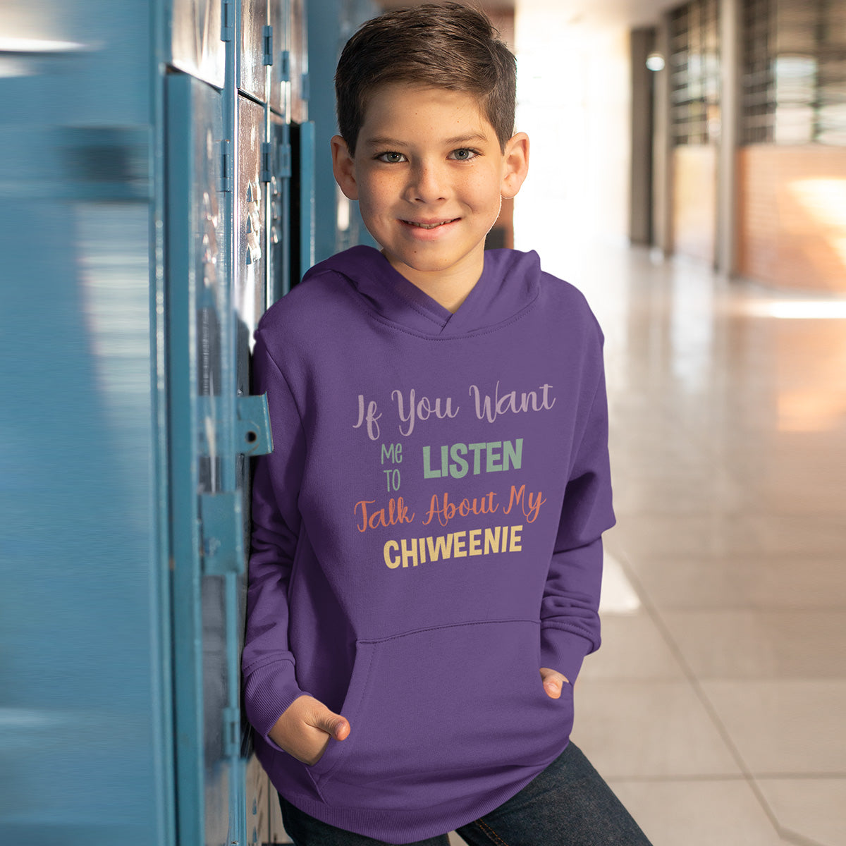 Pullover Hoodie For Kids If You Want Me To Listen Talk About My Chiweenie