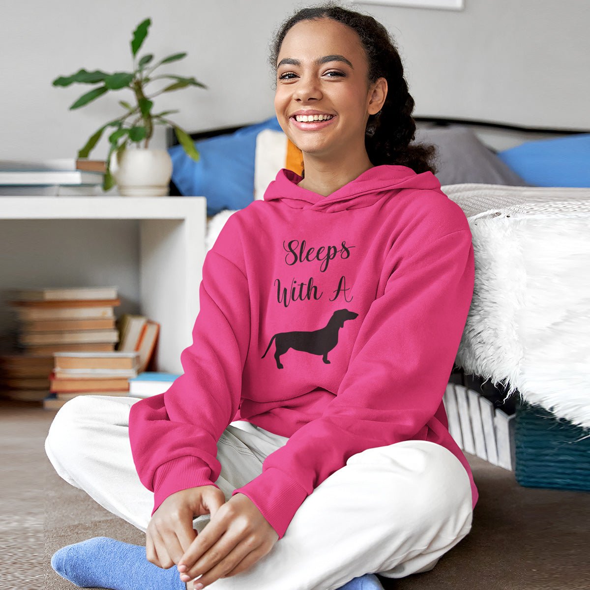 Pullover Hoodie For Kids Sleeps With A Dachshund Barky Things