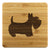 Scottish Terrier Extra Thick Laser-Etched Bamboo Coasters (Pack of 4) Bamboo Coaster - 4pc - Barky Things