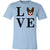 Women's LOVE Basenji Short Sleeve T-Shirt Light Blue X-Small - Barky Things