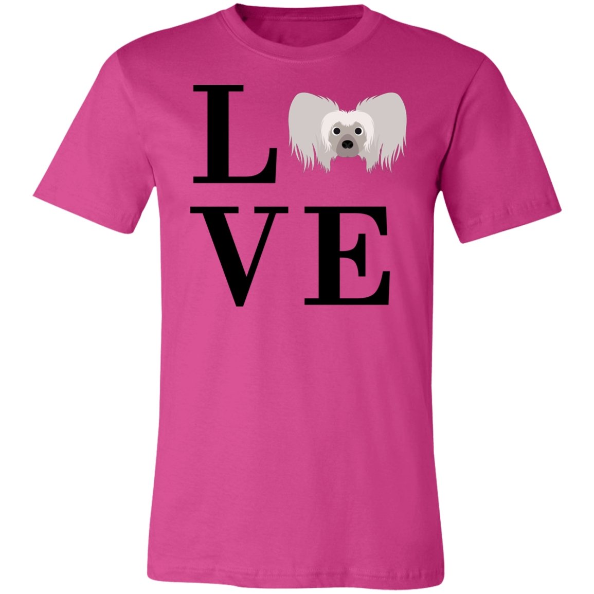 Women's LOVE Chinese Crested Dog Short Sleeve T-Shirt Berry X-Small - Barky Things