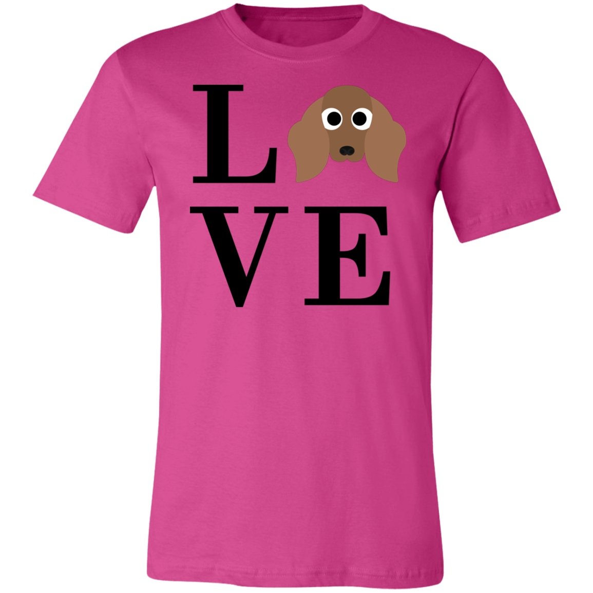 Women's LOVE Dachshund Short Sleeve T-Shirt Berry X-Small - Barky Things