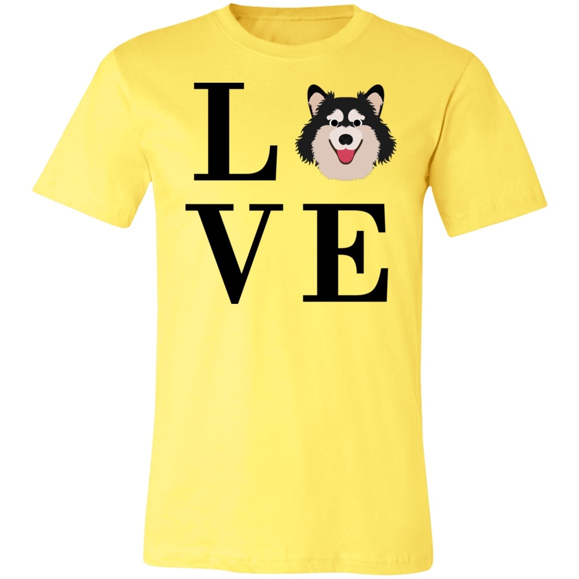 Women's LOVE Finnish Lapphund Short Sleeve T-Shirt Yellow X-Small - Barky Things