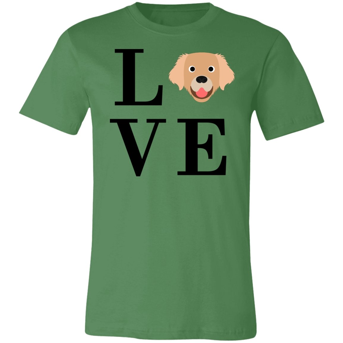 Women's LOVE Golden Retriever Short Sleeve T-Shirt Leaf X-Small - Barky Things