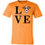 Women's LOVE Jack Russell Terrier Short Sleeve T-Shirt Orange X-Small - Barky Things