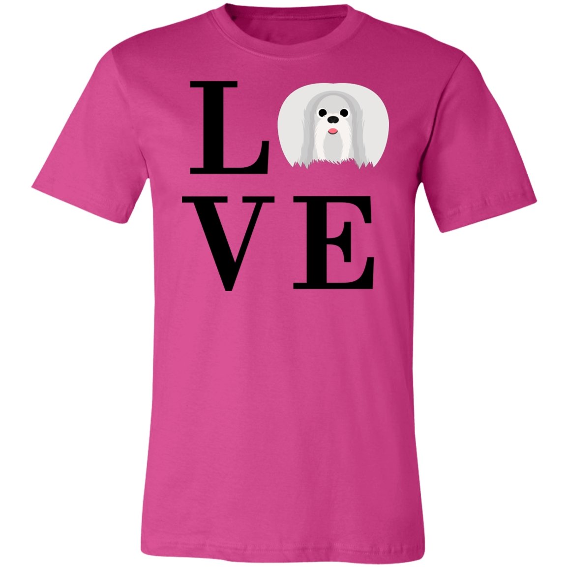 Women's LOVE Maltese Short Sleeve T-Shirt Berry X-Small - Barky Things