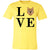 Women's LOVE Norwich Terrier Short Sleeve T-Shirt Yellow X-Small - Barky Things